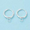 201 Stainless Steel Huggie Hoop Earring Findings STAS-P283-01Q-S-1