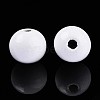 Spray Painted Round Natural Schima Wood Beads WOOD-A018-12mm-30-2