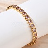 304 Stainless Steel & Cubic Zirconia Cuff Bangles for Women BJEW-T031-01A-3