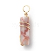 Natural Red Netstone Pendants PALLOY-JF01817-05-2