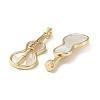 Natural White Shell Musical Instrument Pendants BSHE-Z003-03G-1