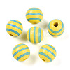 Easter Theme Printed Wood Beads WOOD-T032-22N-1