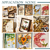 Wood with Paper Dried Flower Photo Frame AJEW-WH0314-109A-5