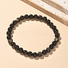 Natural Golden Sheen Obsidian Bead Stretch Bracelets BJEW-K212-A-020-6