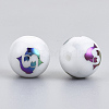Electroplate Glass Beads EGLA-S178-11C-08-2