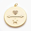 Brass Micro Pave Cubic Zirconia Pendants LS-ZIRC-O026-25G-NR-1