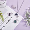 4Pcs 4 Styles Natural Mixed Gemstone Pendants G-SZ0002-22-4