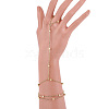 4Pcs Brass Satellite Chains Finger Ring Bracelets BJEW-HY0001-05G-1
