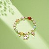 Colorful Alloy Enamel Cute Charms Bracelet BJEW-JB08661-04-2