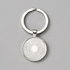 Alloy Keychain Cabochon Settings FIND-WH0117-24P-1