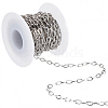 5M Stainless Steel Textured Cable Chains CHS-BM0001-08-1