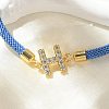 Adjustable Nylon Cord Bracelets X-BJEW-C096-01G-08-2