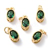 Real 18K Gold Plated Brass Inlaid Cubic Zirconia Charms ZIRC-L100-079G-05-1