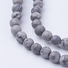Natural Map Stone/Picasso Stone/Picasso Jasper Bead Strands G-G735-27F-4mm-3