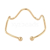 Ion Plating(IP) 304 Stainless Steel Irregular Circle Open Cuff Bangles STAS-S125-09G-3