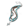 3Pcs 3 Styles Retro Synthetic Turquoise & CCB Plastic Beaded Necklace Set NJEW-B120-01A-5