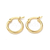 PVD Vacuum Plating 201 Stainless Steel Hoop Earrings for Women LS-EJEW-G260-02E-G-1