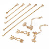  2Pcs Brass Hook and S-Hook Clasps DIY-TA0004-25-11