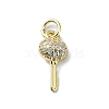 Brass Micro Pave Claer Cubic Zirconia Charms KK-H475-50G-03-1