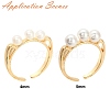 Brass Open Cuff Ring Settings KK-G518-06G-01-4