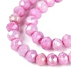 Anti-Tarnish Electroplate Rondelle Glass Beads Strands EGLA-T021-3mm-17-13-3