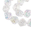 Electroplate Glass Beads Strands EGLA-N012-08D-3