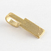 Tibetan Style Alloy Glue-on Flat Pad Bails TIBE-4710-G-NR-2