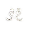 Silver Color Plated Alloy Letter Pendants LS-X-PALLOY-J718-01S-S-1