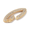Rack Plating Brass Micro Pave Cubic Zirconia Twister Clasps KK-NH0002-09G-01-2