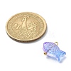 Transparent Spray Painted Glass Pendents PALLOY-JF02117-3