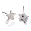 Non-Tarnish 304 Stainless Steel Stud Earring Findings X-STAS-K212-05P-2