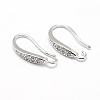 Brass Micro Pave Cubic Zirconia Earring Hooks X-ZIRC-P071-29P-NR-1