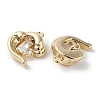 Brass Micro Pave Clear Cubic Zirconia Charms KK-G491-30G-2