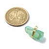 Real 18K Gold Plated Copper Wire Wrapped Dyed Natural Quartz Crystal Pendants PALLOY-TA00101-3