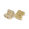 Brass Micro Pave Clear Cubic Zirconia Pendants KK-Z041-01G-E-2