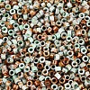 Opaque Picasso Cylinder Glass Beads SEED-Q039-06A-13-3