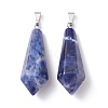 Natural Sodalite Pointed Pendants G-I314-02P-05-2