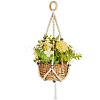 Wooden Plant Rack AJEW-WH20816-032C-1