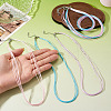 6Pcs 3 Colors 1MM Polyester&Cotton Waxed Cord 5-Strand Necklace Making MAK-TA0001-36A-5