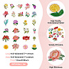 36Pcs Polyester Embroidery Cloth Iron On/Sew On Patches DIY-TA0013-07-4