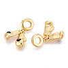 Brass Black Enamel Boxing Glove European Dangle Charms KK-N271-08G-2