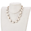 Cowrie Shell Beaded Necklaces NJEW-JN02293-5