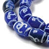 Blue Tibetan Style dZi Beads Strands TDZI-NH0001-C07-01-4