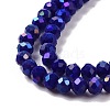 Electroplate Opaque Solid Color Glass Beads Strands X1-EGLA-A034-P4mm-L12-3