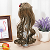 PP Plastic Long Wavy Curly Hairstyle Doll Wig Hair DIY-WH0304-260-6