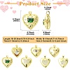 7Pcs 7 Styles Brass Micro Pave Clear Cubic Zirconia Locket Pendants FIND-CJ0005-08-2