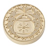 Christmas Series Wax Seal Brass Stamp Head LS-AJEW-M037-01G-12-2