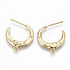 Brass Stud Earring Findings KK-T038-590G-3