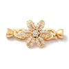 Brass Pave Clear Cubic Zirconia Fold Over Clasps KK-M243-15G-1