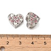 Rack Plating Alloy Rhinestone European Beads PALLOY-S189-46P-2